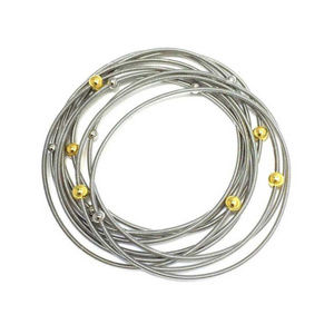 Tigerstars Handcrafted Beads Piano Wire Bracelet